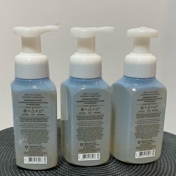 BBW Glistening Gumdrops Foaming hand soap set of 3 NWT - Picture 2 of 2